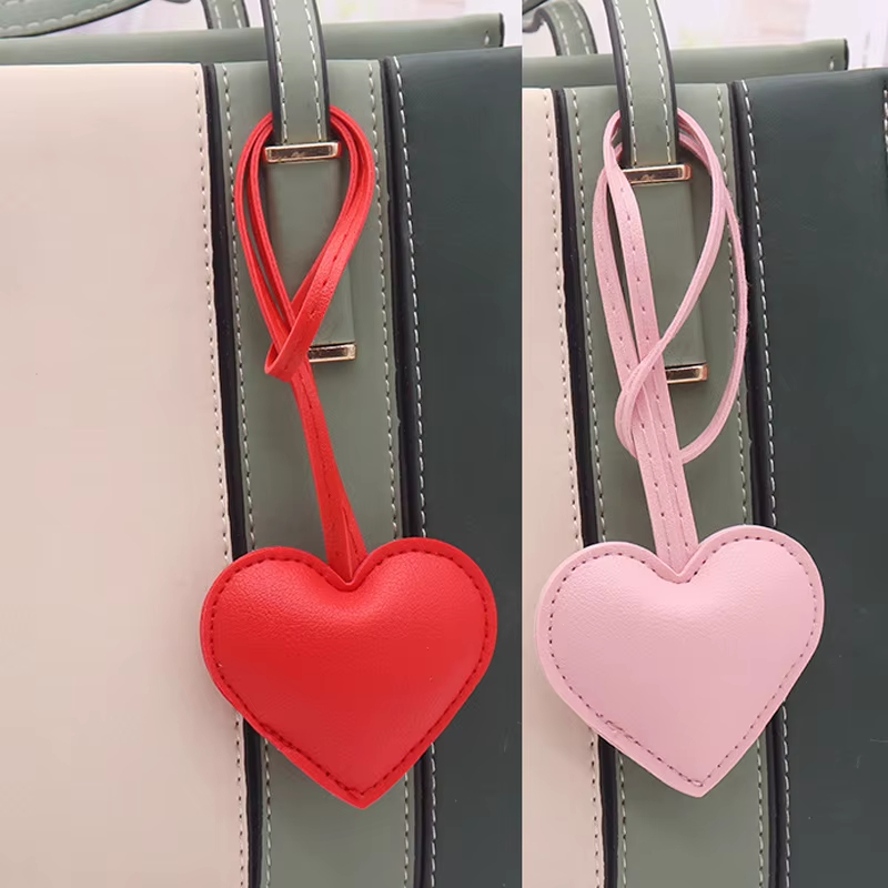 Luxury Bags Cute - 핑크 레드 PU 인조 가죽 하트