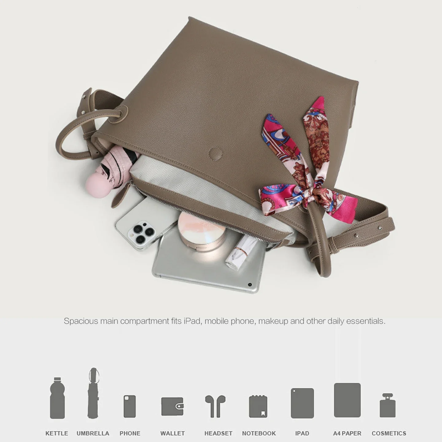 라이트 럭셔리 고급 여성용 토트백 PU 가죽 솔리드 컬 - Luxury Bags Tote 리뷰 및 가격