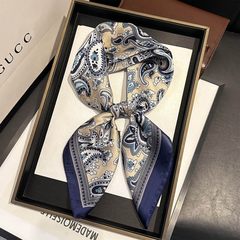 럭셔리 새틴 스퀘어 스카프 페이즐리 프린트 헤어밴드 빈 - Luxury Bags China 리뷰 및 가격